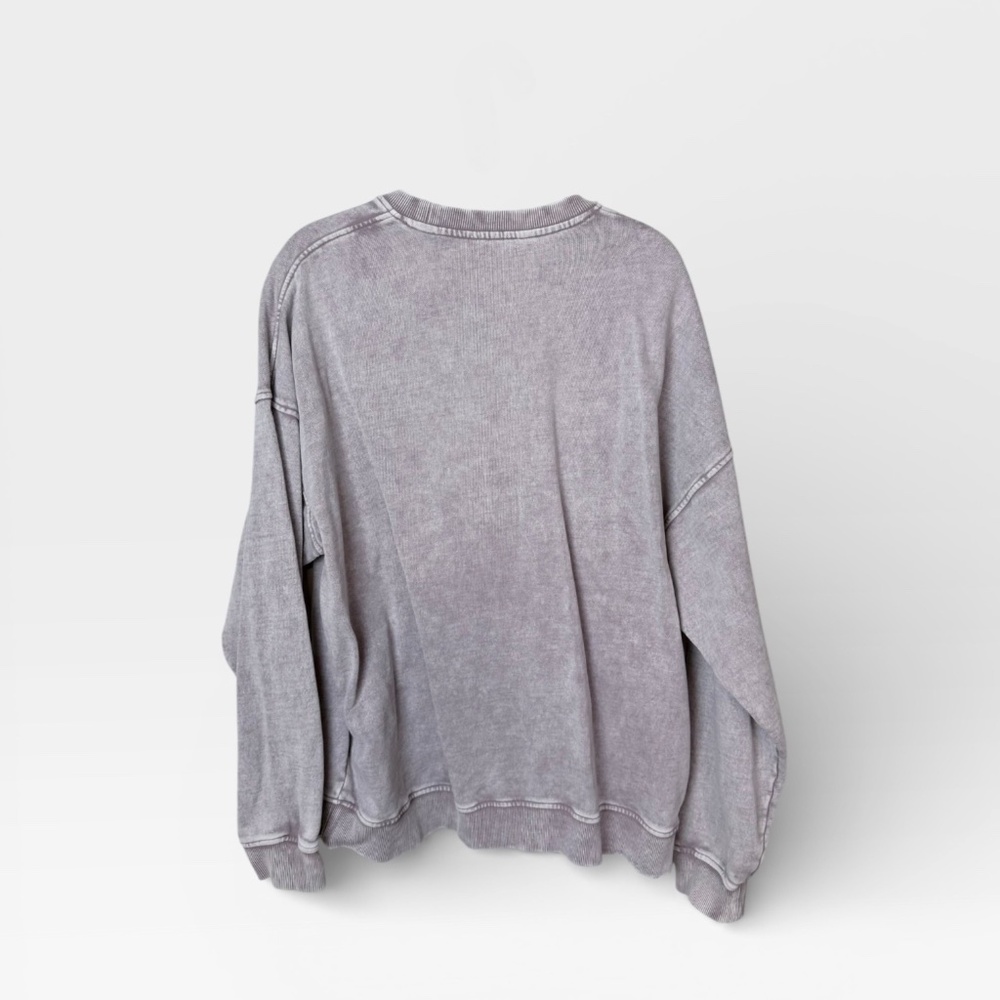 Falling Forward Free People Size Large Lavender Crewneck Sweater (A) - Picture 2 of 5